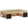 vidaXL Ensemble de canap&eacute;s d'ext&eacute;rieur 9 pc 9 place Naturel et Beige
