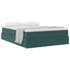 vidaXL Lit avec rangement et matelas Vert fonc&eacute; 140 x 200 cm Velours
