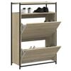 vidaXL Armoire &agrave; chaussures ch&ecirc;ne sonoma 75x34x112cm bois d'ing&eacute;nierie