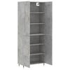 vidaXL Buffet haut Gris b&eacute;ton 69,5x34x180 cm Bois d'ing&eacute;nierie