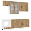 vidaXL Unit&eacute; de cuisine LUCCA 8 pc Ch&ecirc;ne artisanal Bois d'ing&eacute;nierie