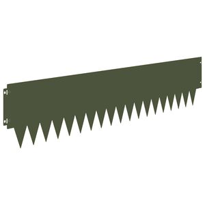 vidaXL Bordure de Pelouse 30 pc 103 x 25 cm Acier Vert olive