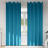 vidaXL Rideaux occultants avec anneaux 2 pcs Turquoise 245 x 140 cm
