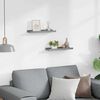 vidaXL &Eacute;tag&egrave;res &agrave; rebord pour cadre photo 2 pcs Gris 40x9x3 cm MDF