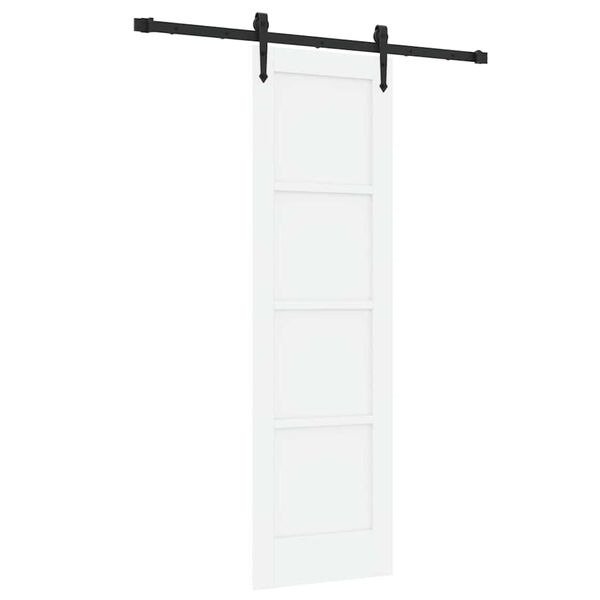 vidaXL Porte coulissante ORKDAL Blanc 61 x 198,5 cm Bois de pin massif