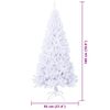 vidaXL Sapin de No&euml;l artificiel avec 300 LED Blanc 180 cm PVC et Acier