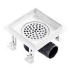 vidaXL Drain de douche avec couvercle 2 en 1 15x15 cm Acier inoxydable