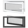 vidaXL Fen&ecirc;tre de sous-sol RISOR 100 x 50 cm PVC et verre Anthracite