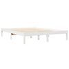 vidaXL Lit biblioth&egrave;que sans matelas blanc 120x200 cm bois pin massif
