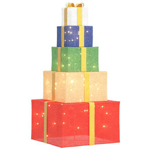 vidaXL Bo&icirc;te-cadeau de d&eacute;coration de No&euml;l 250 LED blanc chaud
