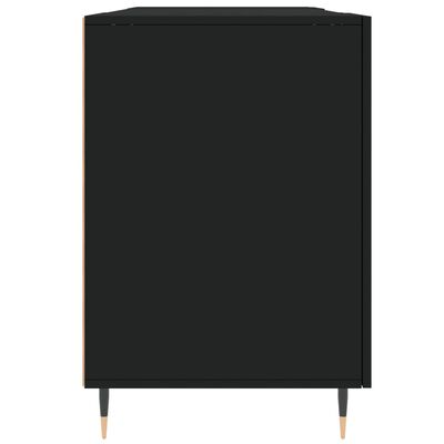 vidaXL Bureau noir 140x50x75 cm bois d'ingénierie