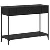 vidaXL Table console Chêne noir 100 x 34.5 x 75 cm Bois d'ingénierie