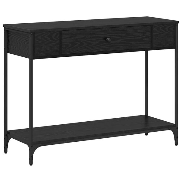 vidaXL Table console Chêne noir 100 x 34.5 x 75 cm Bois d'ingénierie