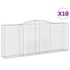 vidaXL Paniers &agrave; gabions arqu&eacute;s 10 pcs 400x50x160/180 cm fer galvanis&eacute;