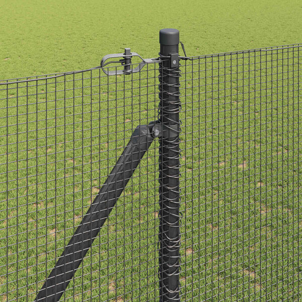 vidaXL Poteau de cl&ocirc;ture. Gris 50 x 1,5 m (maille 12 x 12 mm)