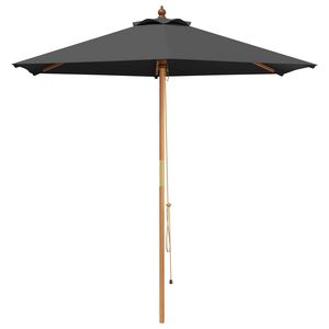 vidaXL Parasol de jardin &Oslash; 270 x 248 cm Bois d'eucalyptus massif