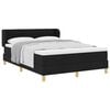 vidaXL Lit &agrave; ressorts avec matelas Noir 140 x 200 cm tissu