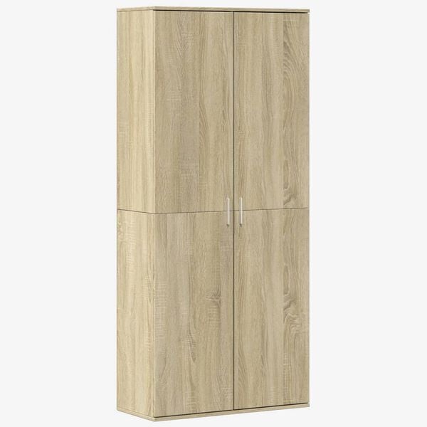 vidaXL Buffet haut ch&ecirc;ne sonoma 80x35x180 cm bois d'ing&eacute;nierie