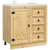 vidaXL Armoire avec tiroir SKI Brun Miel 80 x 46 x 81 cm Pin massif