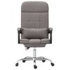 vidaXL Fauteuil de massage inclinable de bureau Taupe Tissu