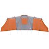 vidaXL Tente familiale &agrave; d&ocirc;me 12 personnes gris et orange imperm&eacute;able