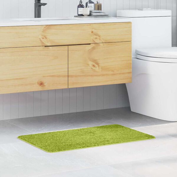 vidaXL Tapis de bain antid&eacute;rapant Vert 50 x 80 cm PP