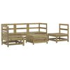 vidaXL Salon de jardin 6 pcs bois de pin impr&eacute;gn&eacute;