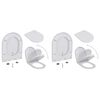 vidaXL Abattant WC avec frein de chute 2 pcs Plastique Blanc