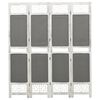 vidaXL Cloison de s&eacute;paration 4 panneaux Gris 140x165 cm Tissu