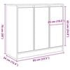 vidaXL Buffet blanc 85x34x76 cm bois d’ingénierie