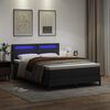 vidaXL Lit &agrave; ressorts avec matelas Noir 140 x 190 cm Simili cuir
