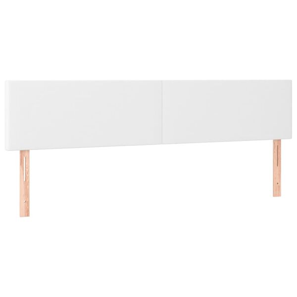vidaXL T&ecirc;te de lit &agrave; LED Blanc 180x5x78/88 cm Similicuir