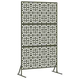 vidaXL &Eacute;cran de confidentialit&eacute; 100 x 50 x 180 cm Acier Vert olive