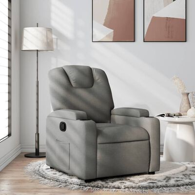 vidaXL Fauteuil inclinable Gris foncé Tissu