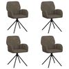 vidaXL Chaises de salle &agrave; manger pivotantes 4 pc Simili daim