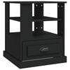 vidaXL Table d'appoint noir 50x50x60 cm bois d'ing&eacute;nierie