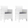 vidaXL Chaise de jardin 2 pc Blanc Polypropyl&egrave;ne