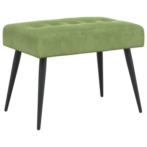 vidaXL Banc avec capitonnage bouton Vert clair 60 x 40 x 45 cm Velours