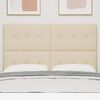 vidaXL T&ecirc;te de lit avec t&ecirc;te de lit Cr&egrave;me 160 cm Cuir synth&eacute;tique
