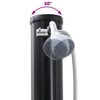 vidaXL Douche solaire ext&eacute;rieure Noir 217 cm PVC et Aluminium