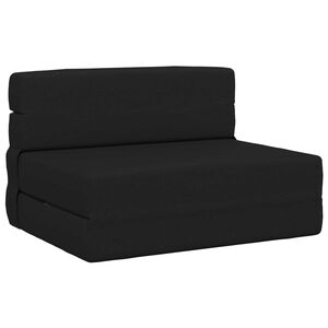 vidaXL Canap&eacute;-lit pliable Noir 70 x 80 x 60 cm Tissu