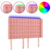 vidaXL T&ecirc;te de lit &agrave; LED Rose 147x16x118/128 cm Velours
