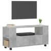 vidaXL Meuble TV gris béton 102x34,5x43 cm bois d'ingénierie