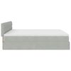 VidaXL Cadre de lit ottoman et matelas gris clair 180x200cm velours