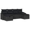 vidaXL Ensemble de canap&eacute; de jardin 6 pc polyrotin