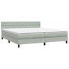 vidaXL Sommier &agrave; lattes de lit et matelas gris clair 180x220cm velours