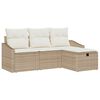 vidaXL Ensemble de Canap&eacute;s 4 pc Beige polyrotin