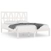 vidaXL Cadre de lit sans matelas blanc bois massif 140x190 cm