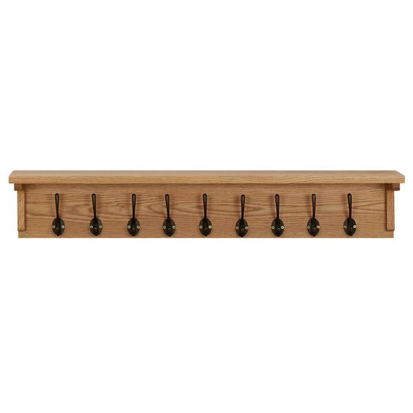 vidaXL Porte-manteau 90x16x16 cm Bois de chêne massif
