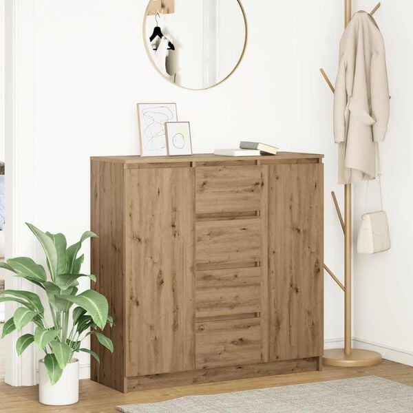 vidaXL Buffet tiroirs ch&ecirc;ne artisanal 100,5x35x98,5 cm bois ing&eacute;nierie